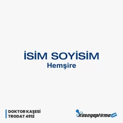 Hemşire Cep Kaşesi Örneği