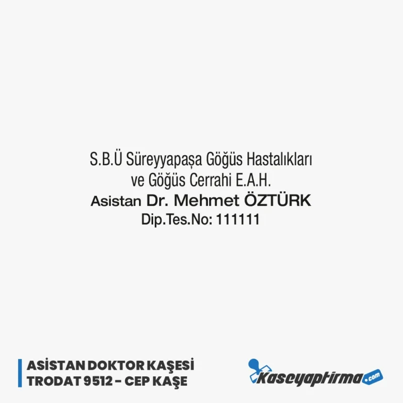 Asistan Doktor Kaşesi Trodat 9512