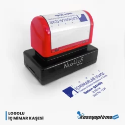 Logolu İç Mimar Kaşesi - 50x20mm Baskı Ölçüsü, Mobiflash MF 34