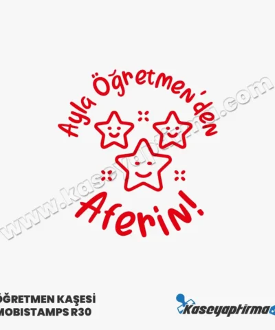 Öğretmen Aferin Kaşesi - Mobistamps R30, Öğr-002