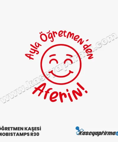 Öğretmen Aferin Kaşesi - Mobistamps R30, Öğr-006