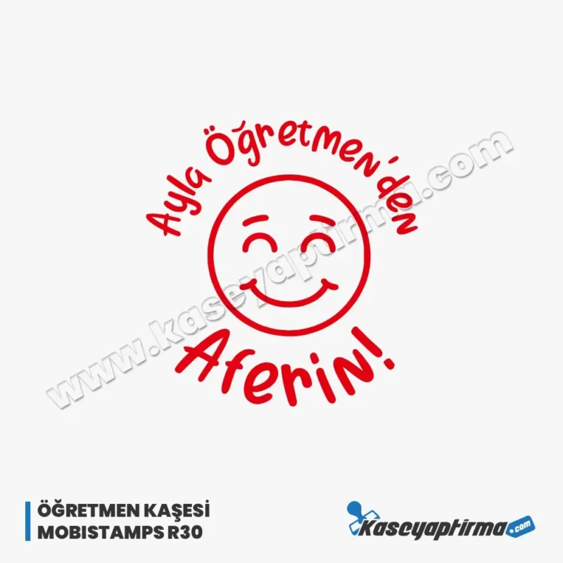 Öğretmen Aferin Kaşesi - Mobistamps R30, Öğr-006